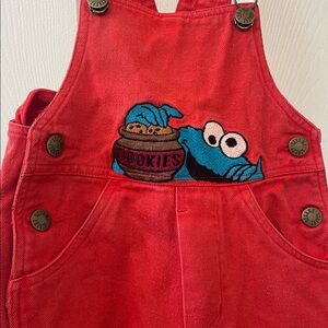 Cookie Monster overalls 3T